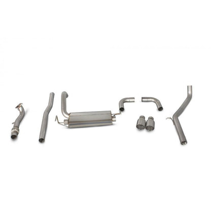 Scorpion Exhausts Non-Resonated Cat Back System for Abarth 500 / 595 / 695 - Silver Tips - Abarth Tuning