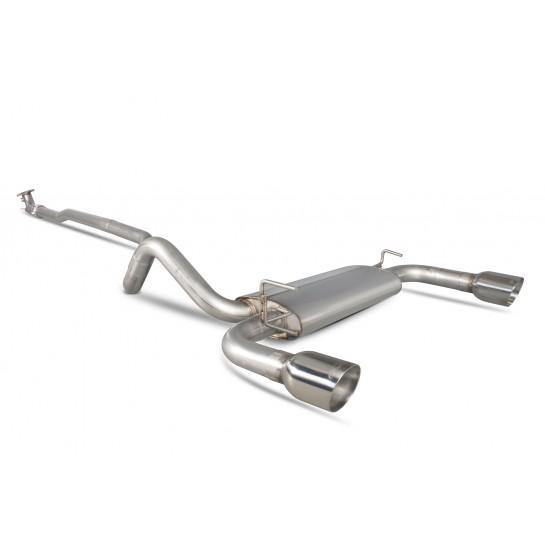 Scorpion Exhausts Non-Resonated Cat Back System for Abarth 500 / 595 / 695 - Silver Tips - Abarth Tuning
