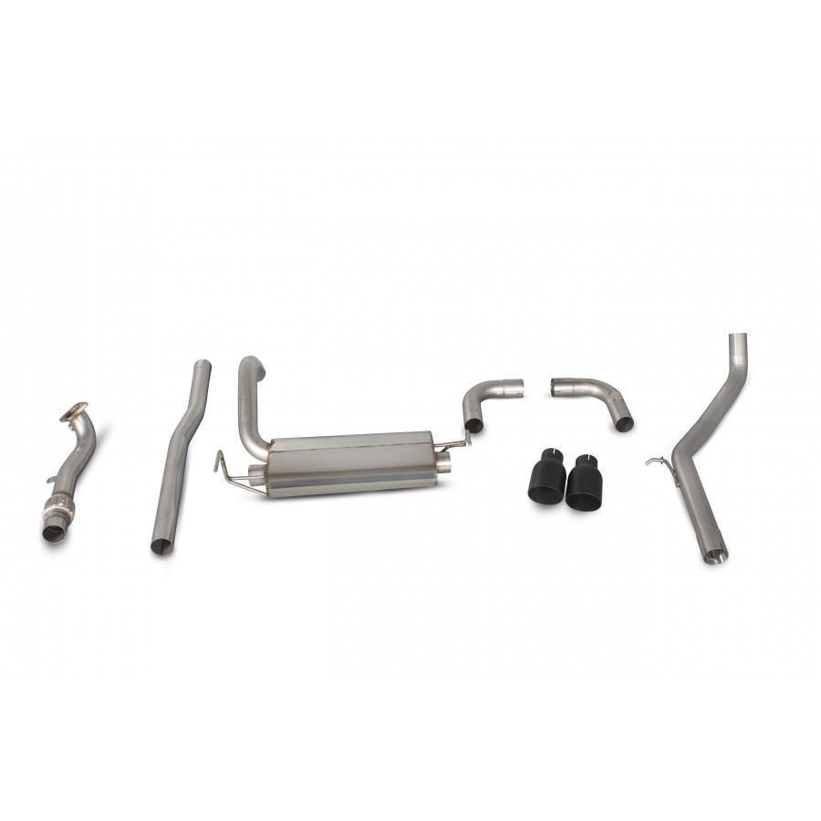 Scorpion Exhausts Non-Resonated Cat Back System for Abarth 500 / 595 / 695 - Black Tips - Abarth Tuning