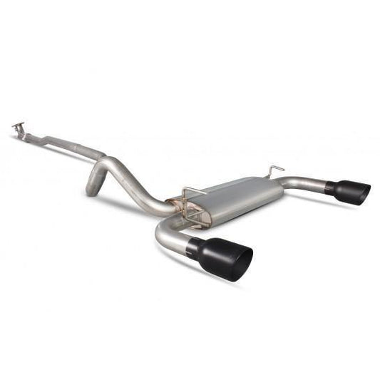 Scorpion Exhausts Non-Resonated Cat Back System for Abarth 500/595/695 Garrett Turbo - Black Tips - Abarth Tuning