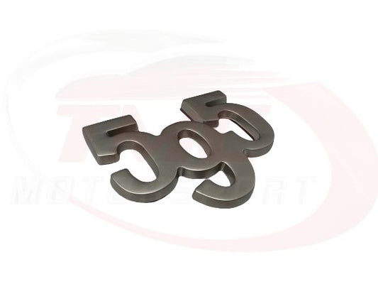 Abarth 595 Badge Matte Silver 5cm x 4cm OLD STOCK REDUCED TO CLEAR - Abarth Tuning