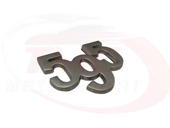 Abarth 595 Badge Matte Silver 5cm x 4cm OLD STOCK REDUCED TO CLEAR - Abarth Tuning