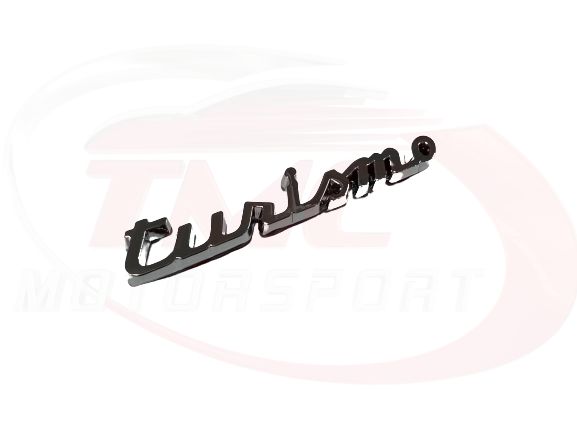 Abarth Turismo Matte/Shiny Silver Badge 7 cm x 0.5 cm OLD STOCK REDUCED TO CLEAR - Abarth Tuning