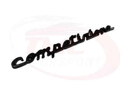 Black or Silver Competizione Badge 14cm x 1cm OLD STOCK REDUCED TO CLEAR - Abarth Tuning