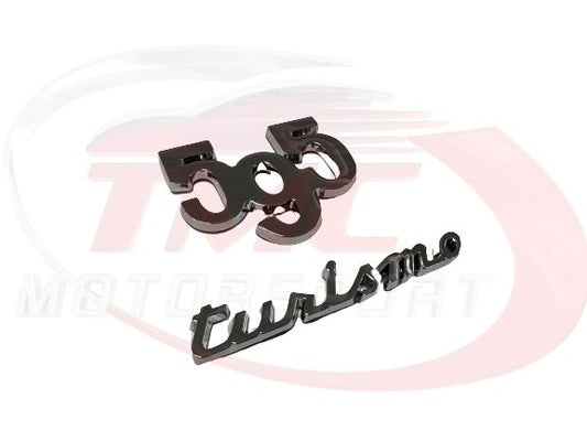 Abarth 595 Turismo Badge Shiny Silver - OLD STOCK REDUCED TO CLEAR - Abarth Tuning