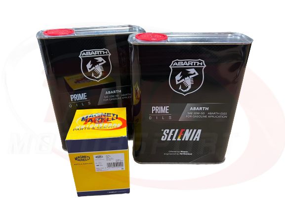 Genuine Abarth 500/595/695 Selenia Oil 10w50 Pack w/ Oil Filter