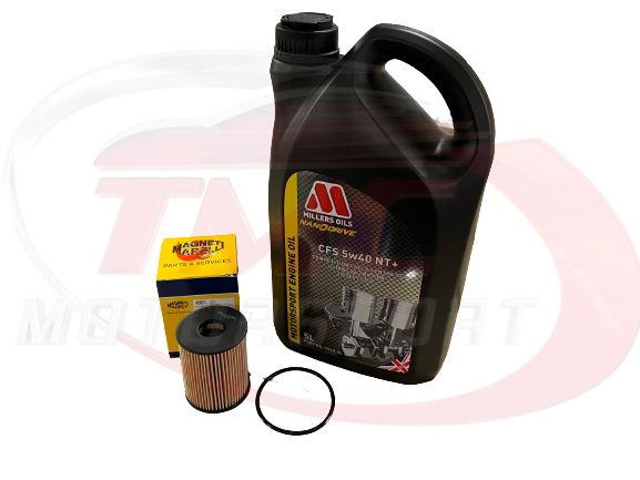 Abarth 500 / 595 / 695 Millers Oils NanoDrive CFS 10W50 NT+ Fully Synthetic Engine Oil Pack w/ Oil Filter - Abarth Tuning