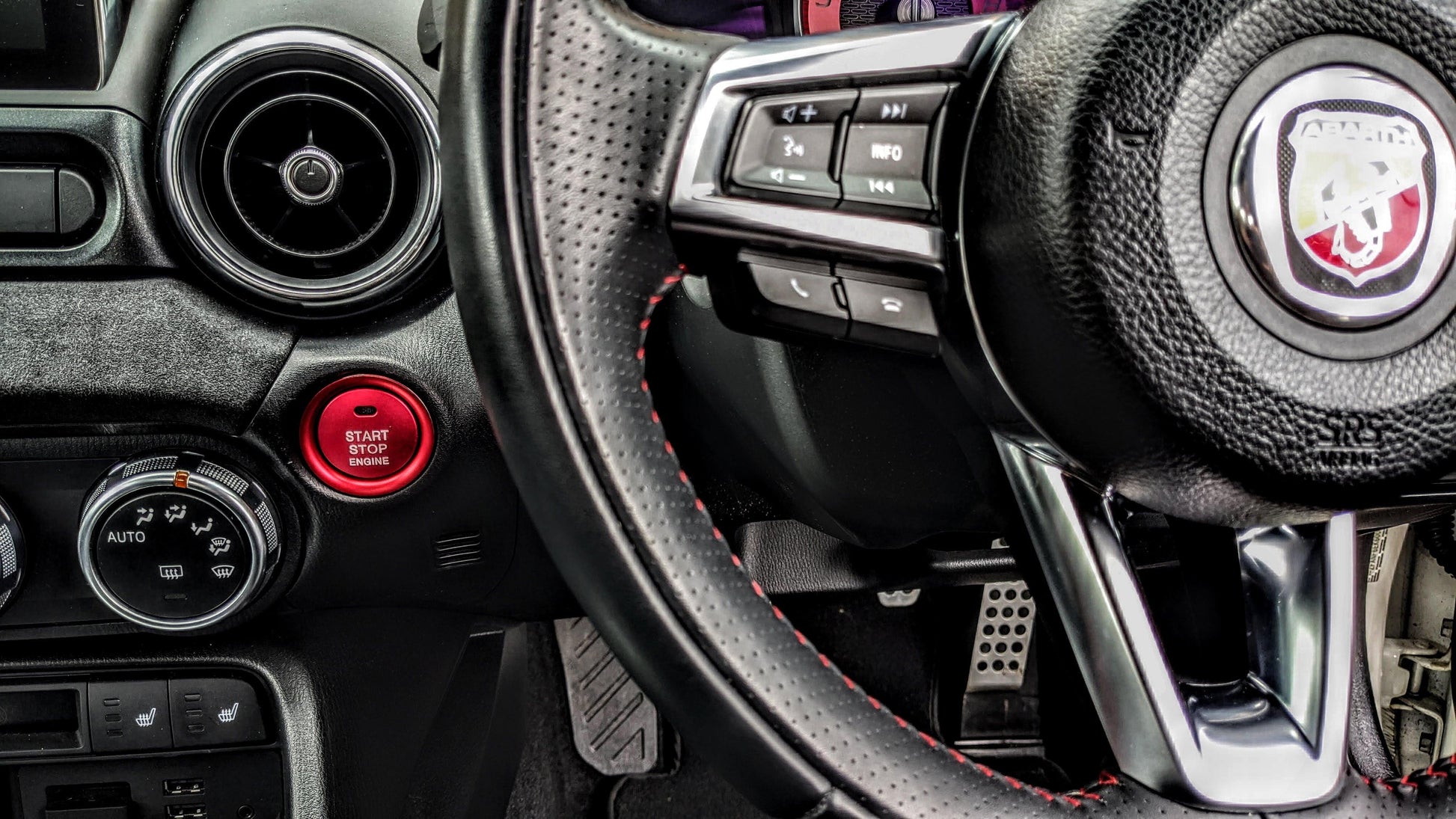 Abarth 124 Spider Stop/Start Button Surround SALE - Abarth Tuning