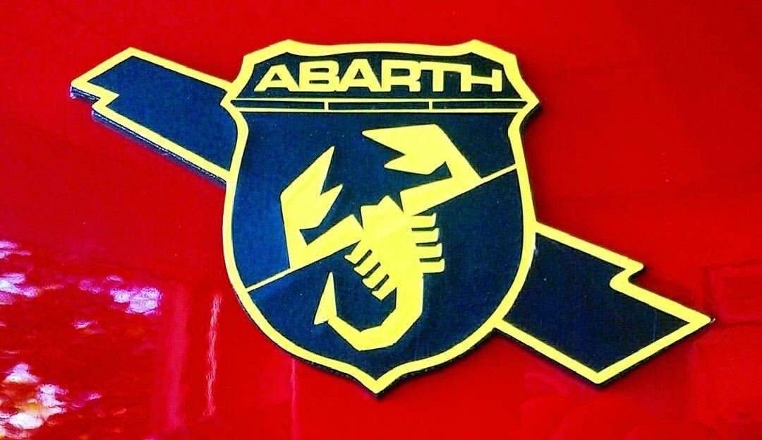 Abarth Punto evo Badge decals set of four including side badges, with Italian flag detail - Abarth Tuning