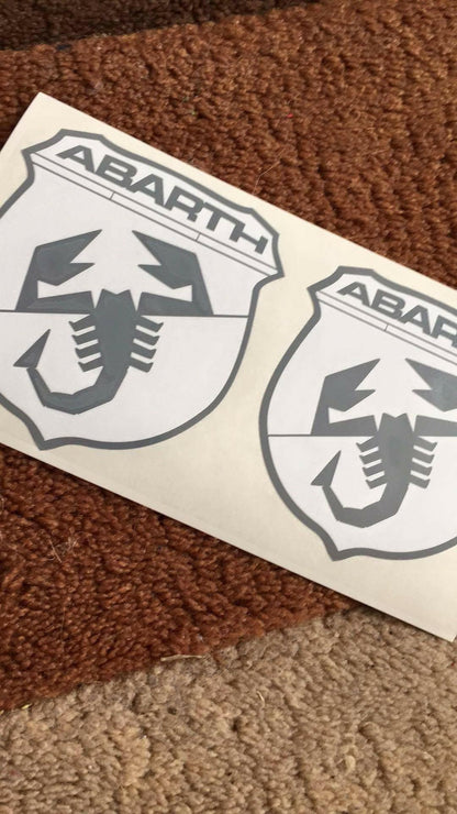 124 Badge overlay decals set of four including side badges - Abarth Tuning