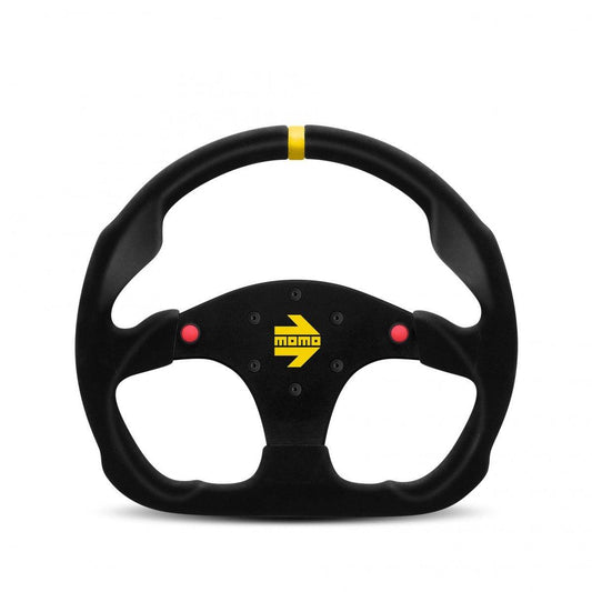 MOMO Mod. 30 - Black Suede 320mm Track Steering Wheel - Abarth Tuning