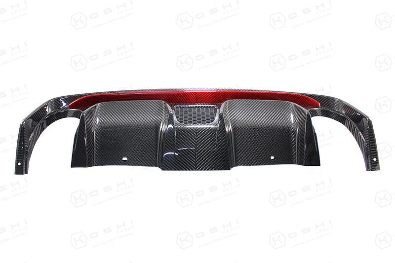 Abarth 595 fiberglass rear diffuser central exhaust Scuderia