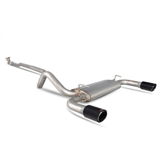 Scorpion Exhausts Non-Resonated Cat Back System for Abarth 500 / 595 / 695 - Carbon Ascari Tips - Abarth Tuning