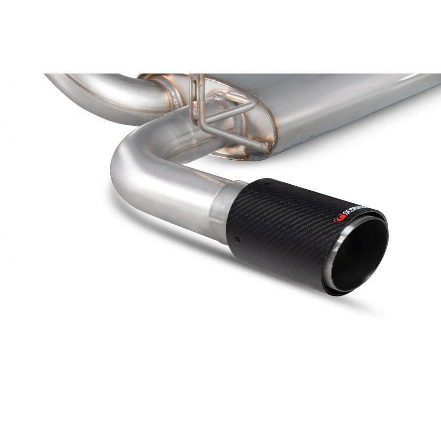 Scorpion Exhausts Non-Resonated Cat Back System for Abarth 500 / 595 / 695 - Carbon Ascari Tips - Abarth Tuning