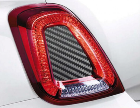 Abarth 500/595/695 Series 4 Cars Only Central Taillight Trim - Pair - Abarth Tuning