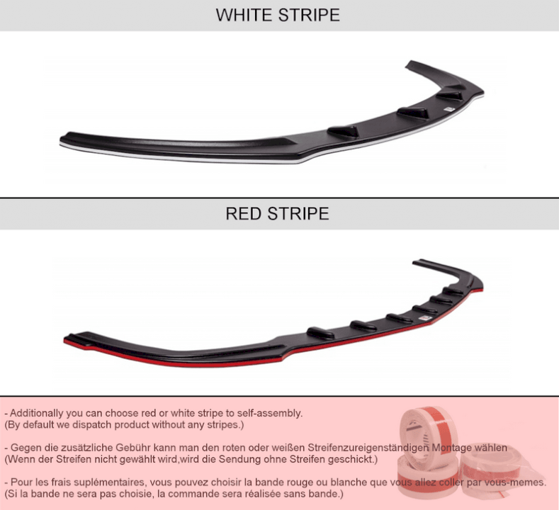 MAXTON DESIGN FRONT SPLITTER V.1 FIAT 500 MK1 ABARTH (2008-2012) - Abarth Tuning