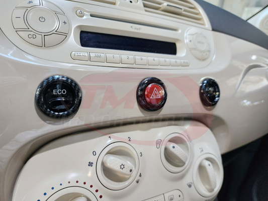Abarth 500 / 595 / 695 Dashboard Button Surrounds - Various Options - Abarth Tuning
