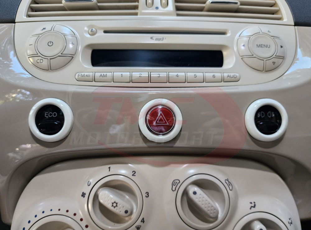 Abarth 500 / 595 / 695 Dashboard Button Surrounds - Various Options - Abarth Tuning