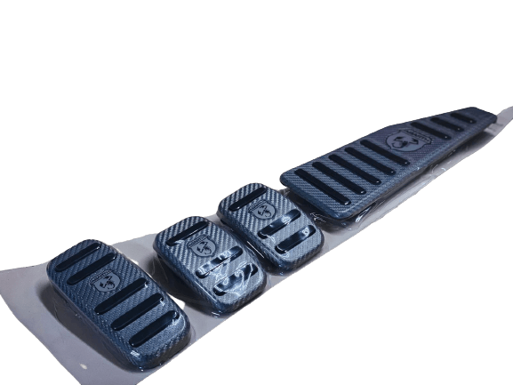 Genuine Abarth Silver Carbon Alutex Pedal Set - 500 Abarth Manual - Unboxed (LHD) - Abarth Tuning