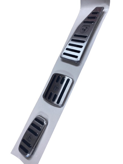 Genuine Abarth Silver Alloy Pedal Set - 500 Abarth Automatic - Unboxed (LHD) - Abarth Tuning