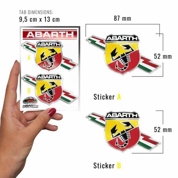 Abarth Logo Lightning Badge Sticker - Twin Pack - Abarth Tuning