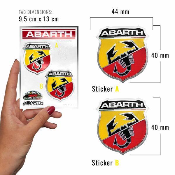 Abarth Logo Badge Sticker - Twin Pack - Abarth Tuning