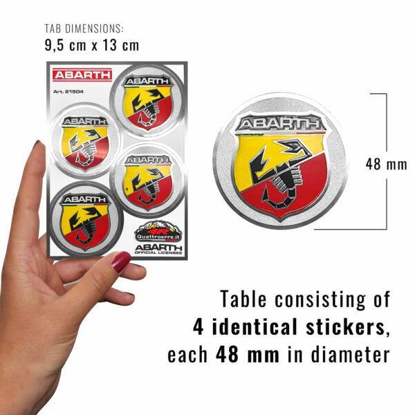 Abarth Logo Badge Sticker - Quad Pack - Abarth Tuning