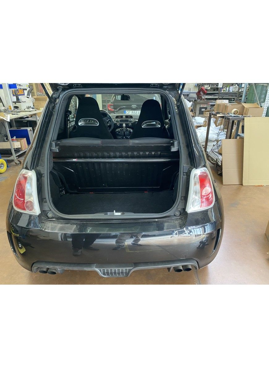 Abarth 500 / 595 / 695 Carbon REAR STRUT BAR WITHOUT TIE RODS KIT WITHOUT REAR SEAT REMOVAL - DNA RACING - Abarth Tuning