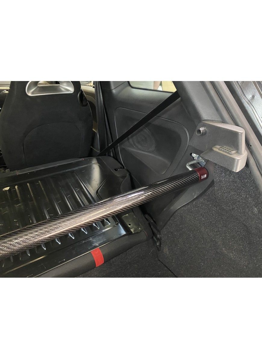 Abarth 500 / 595 / 695 Carbon REAR STRUT BAR WITHOUT TIE RODS KIT WITHOUT REAR SEAT REMOVAL - DNA RACING - Abarth Tuning