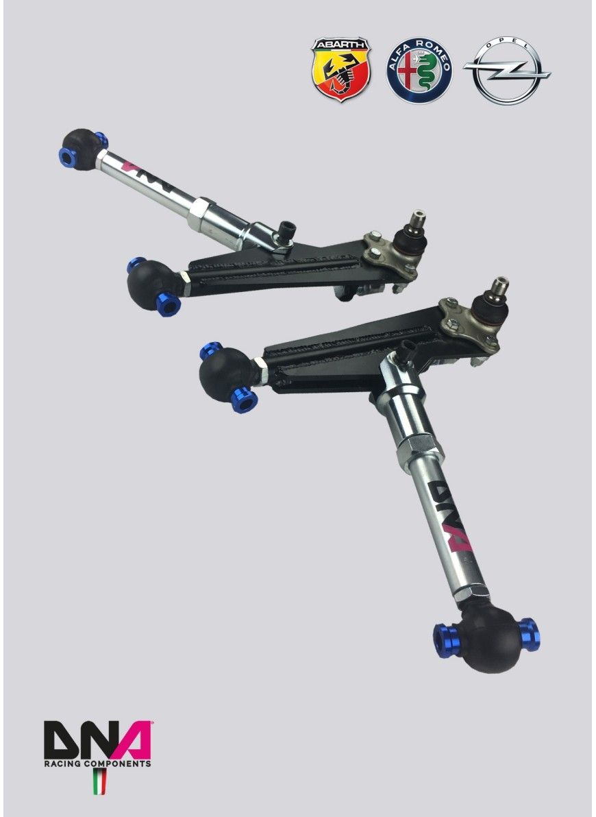 Abarth Grande Punto Front Adjustable Suspension Arms Kit - DNA RACING - Abarth Tuning