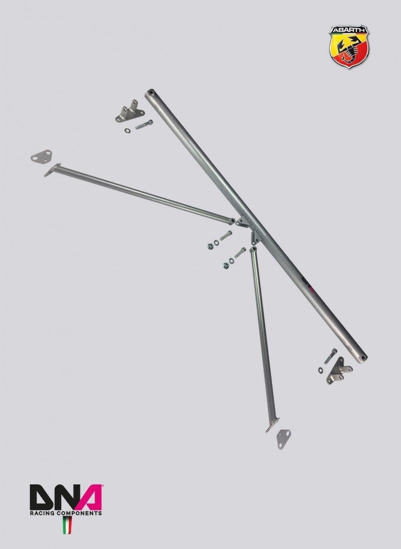 Abarth 500 / 595 / 695 REAR STRUT BAR WITH TIE RODS KIT - DNA RACING - Abarth Tuning