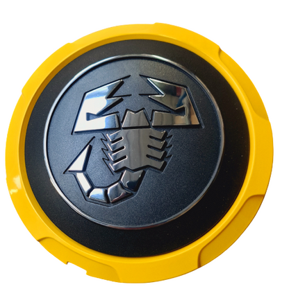 Genuine Abarth Centre Cap (Bordo Yellow) - 500 & Punto Evo Abarth - Abarth Tuning