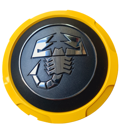 Genuine Abarth Centre Cap (Bordo Yellow) - 500 & Punto Evo Abarth - Abarth Tuning