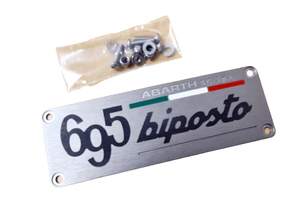 Genuine Abarth "695 Biposto" Dashboard Plate - Abarth Tuning