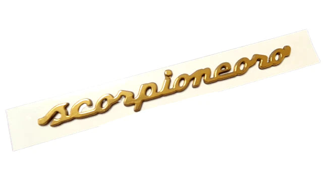 Genuine Abarth Badge "Scorpioneoro" in Gold- 500 Abarth - Abarth Tuning