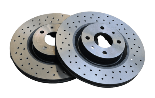 Genuine Abarth Brake Disc Drilled, Pair, Front - 500 Abarth - Abarth Tuning