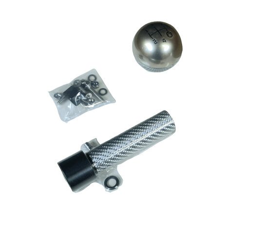 Genuine Abarth Gear Knob, 5 Speed, Silver, Carbon Fibre and Aluminium - 500 Abarth Turismo - Abarth Tuning