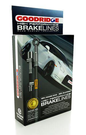 Abarth 500/595 Zinc Plated Goodridge Braided Brake Lines/Hoses SFT0658-6P - Non Brembo Calipers - Abarth Tuning