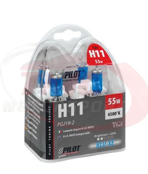 H11 12V 55W Xenon Style Dipped Beam Bulbs - Pair