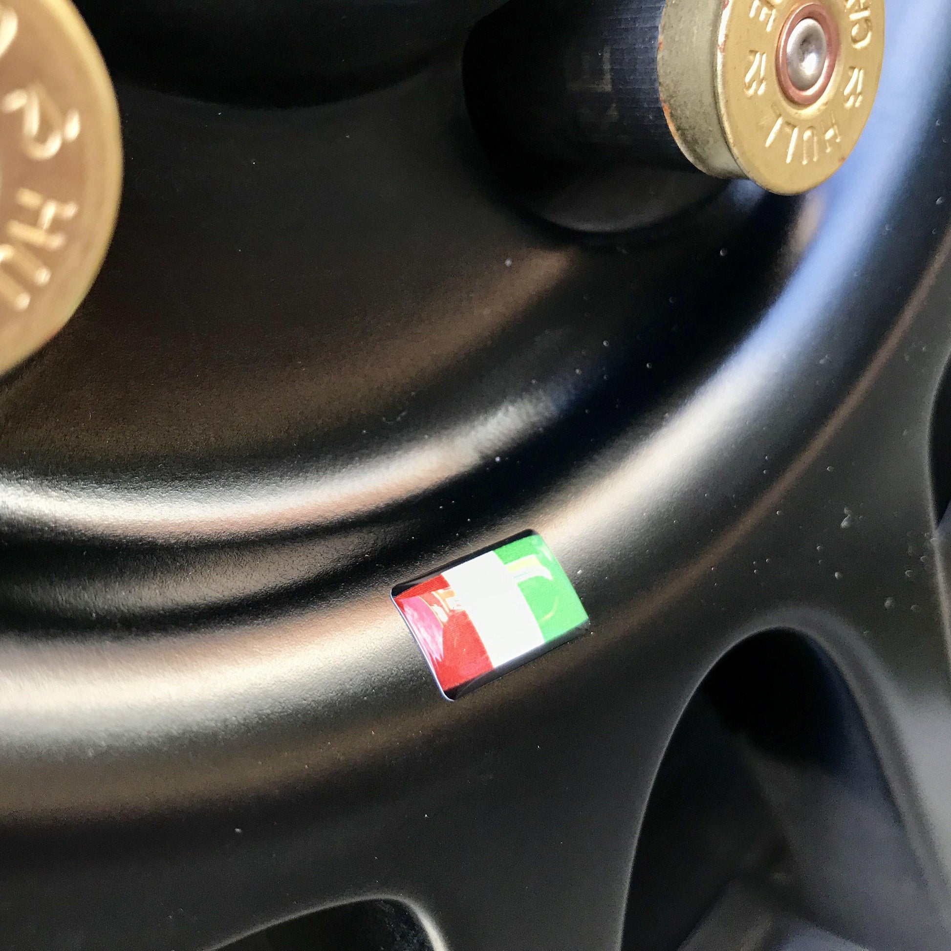 Italian Flag wheel embellishment - Abarth Tuning