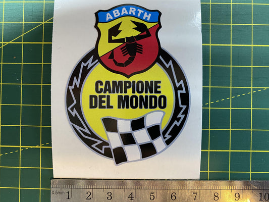 Abarth Campione del Mondo sticker 8cm - Abarth Tuning