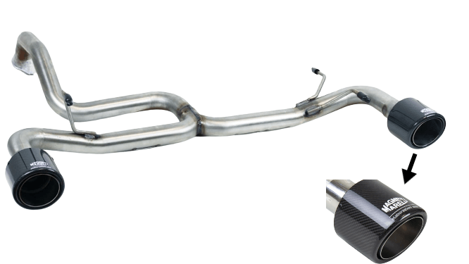 Magneti Marelli Bombardone R2C Exhaust with Carbon Tips for Abarth 500 / 595 / 695 SS500R2C - Abarth Tuning