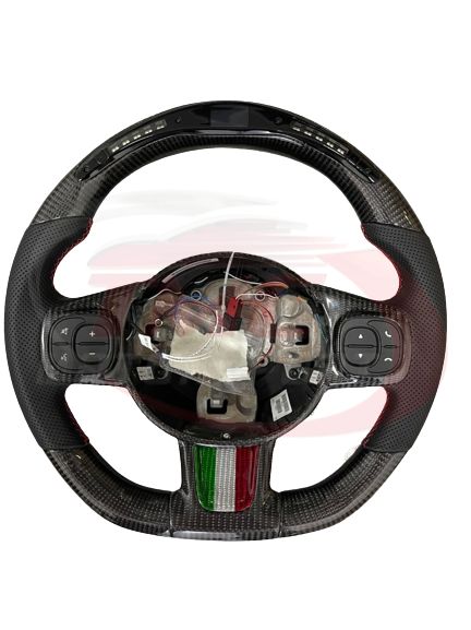 Abarth 500/595/695 LED Carbon Fibre Steering Wheel - Launch Edition