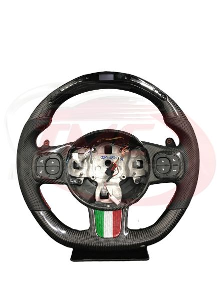 Abarth 500/595/695 LED Carbon Fibre Steering Wheel - Launch Edition