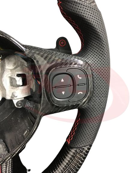 Abarth 500/595/695 LED Carbon Fibre Steering Wheel - Launch Edition