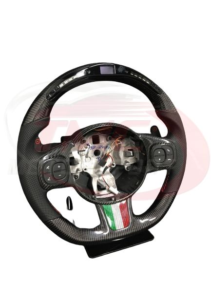 Abarth 500/595/695 LED Carbon Fibre Steering Wheel - Launch Edition