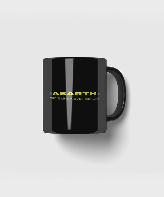 Genuine Abarth Mug Acid Yellow Logo Print - Abarth Tuning