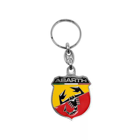 Abarth Metal Double Sided Shield Keyring