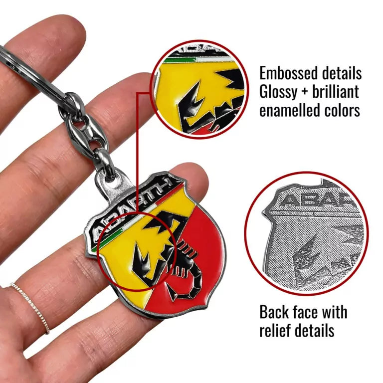 Abarth Metal Shield Keyring - Abarth Tuning