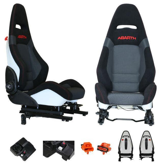 Genuine Abarth Sabelt Sports Seats - Formula 1 Technical Fabric - 500 Abarth - Abarth Tuning